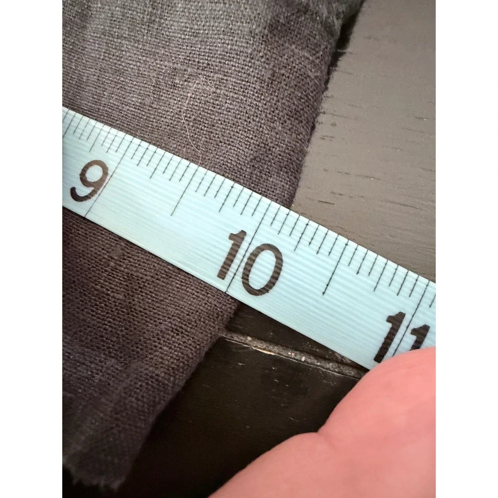 Everlane Black Linen Picnic Jumpsuit Button Front Cropped Wide Leg Size 6